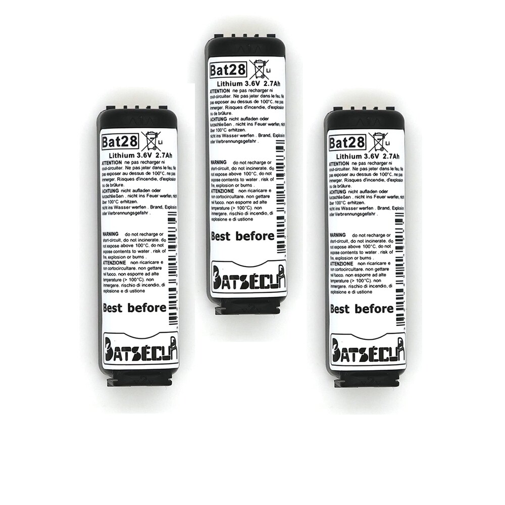 Batterie Allarme BAT28 3.6V 2.7Ah Compatibili BATLI28 Logisty - 3 pz