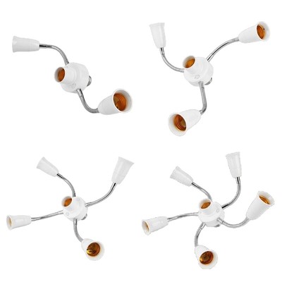 3/4/5/6 in 1 Light Socket Splitter Household LED Bulb Photography Socket Adapter
