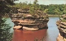 Postcard Sugar Bowl River Wisconsin Dells Wisconsin