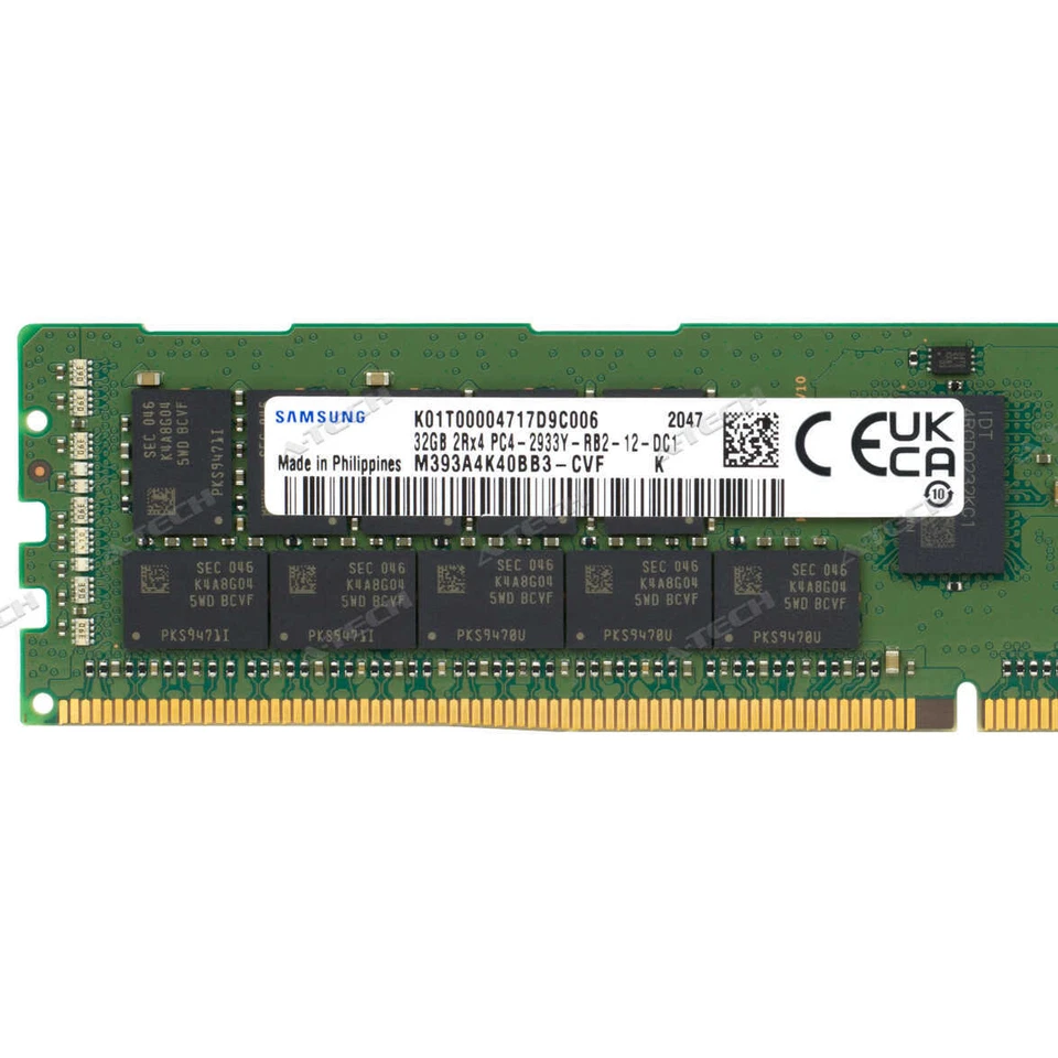 Samsung 32GB DDR4-2933 RDIMM M393A4K40CB2-CVF M393A4K40DB2-CVF Server Memory RAM - Image 4 of 4