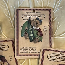 Magnet Boyd’s Bears Phoebe B Pod Fridgewear Uncle Beans Boyd Snap Pea VTG 2000