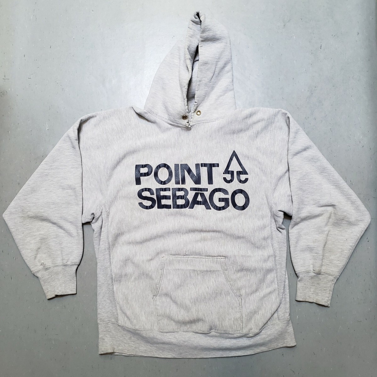 Vtg 80s CHAMPION Sweatshirt Hoodie Reverse Weave POINT
