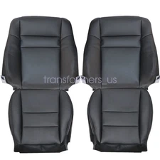 For 2006 2007 Honda Accord Driver & Passenger Bottom & Top Seat Cover Black US