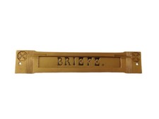 Antiker Briefschlitz Briefkasten Briefklappe Briefeinwurf aus Messing - Original
