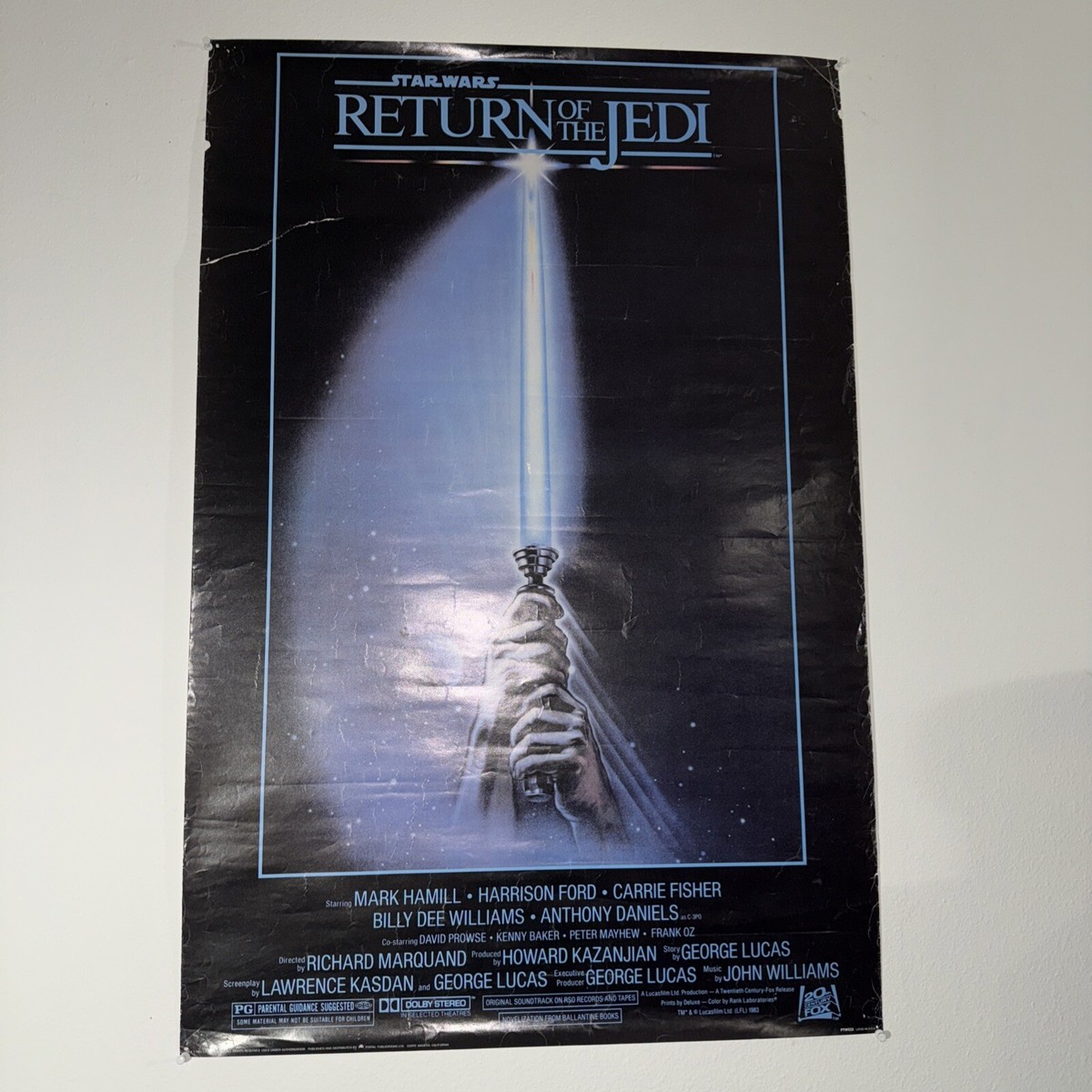 ROLLED 1983 RETURN OF THE JEDI ORIGINAL 36x24ONE SHEET MOVIE