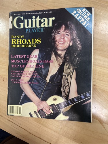 1982 NOVEMBER GUITAR PLAYER MAGAZINE - RANDY RHOADS Ozzy COVER Heavy Metal - Picture 17 of 17