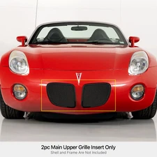 Fits 2006-2009 Pontiac Solstice Main Upper Black Mesh Grille Grill Insert