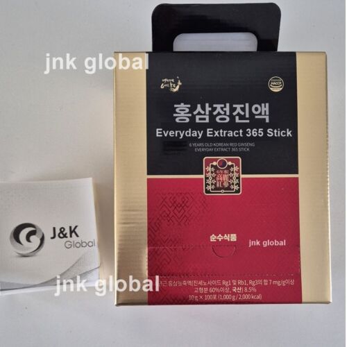 100Pcs Korean Red Ginseng 6 Year Old Everyday Extract 365 Stick + Express - Foto 2 di 10