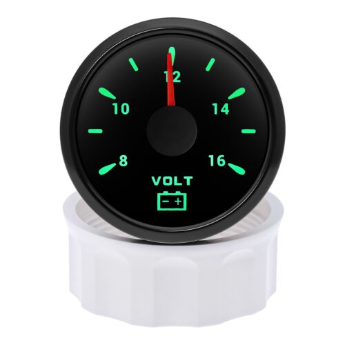 2'' 52mm Voltmeter Volt Meter 8-16V Voltage 12V 7 Colors LED For Car Boat Truck - Picture 12 of 18