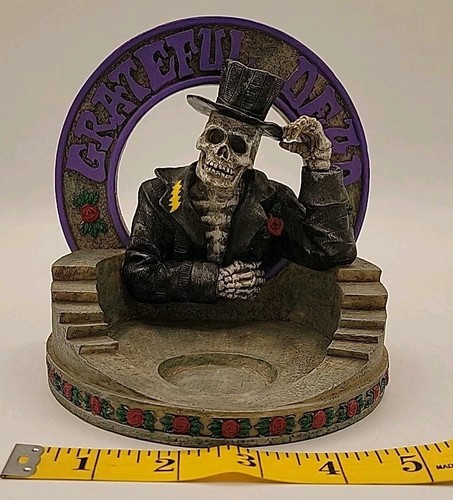 Grateful Dead Vintage 1998 Vandor “Skull & Top Hat” Votive Candle Incense Burner - Picture 9 of 9
