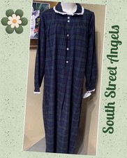 LANZ OF SALZBURG  TARTAN PLAID   Long FLANNEL Nightgown  LARGE