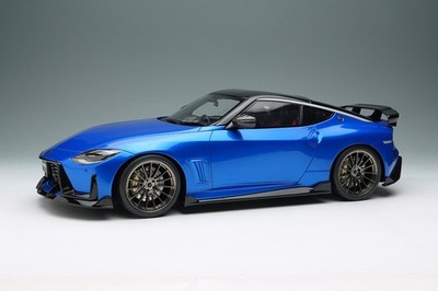 IMPUL Fairlady Z 2023 1/18scale SEIRAN Blue metallic w/Display Case by Eidolon