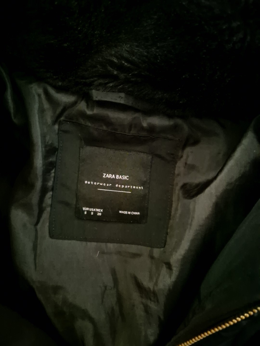 WOMENS ZARA BASIC PUFFER JACKET SMALL - image 2