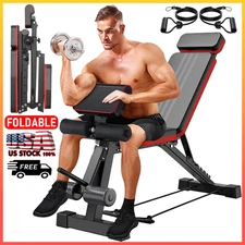 1000 LBS Adjustable Utility Bench Weight Bench Home Gym Fitness Workout Exercise
