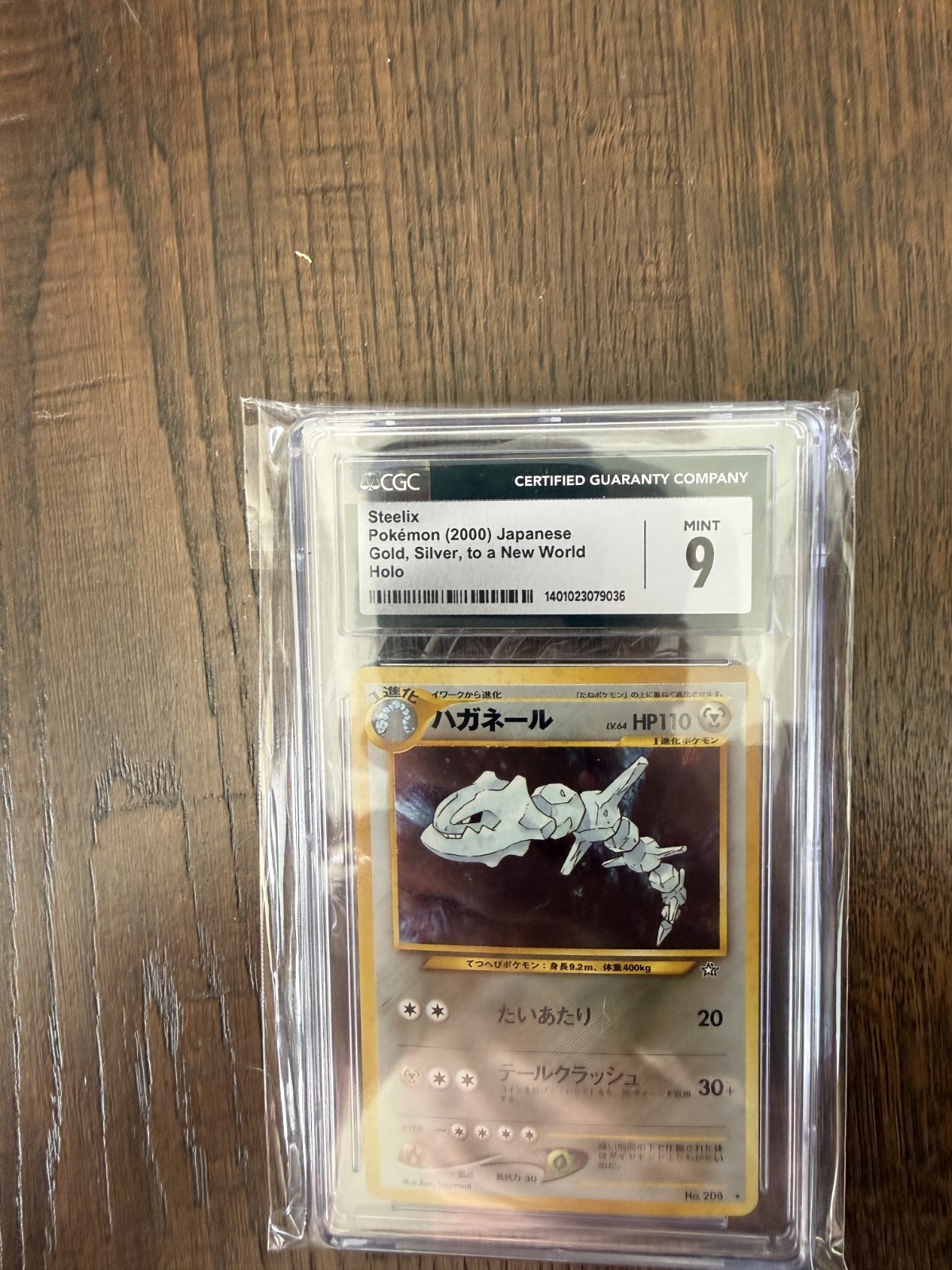 Steelix 15 Neo Genesis Holo Rare CGC 9 MINT Unlimited Pokemon Card Vintage