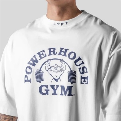 Powerhouse Gym Bodybuilding T-Shirt Fitness Gym Shirt Unisex Lifting Golds