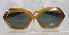 Vintage Polaroid Cool Ray Sorority 132 Tortoise Hexagonal Frame 1950s Sunglasses