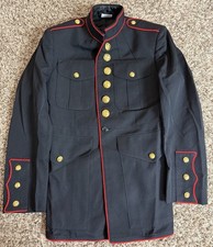 USMC Dress Blue Coat Jacket 37XS Marine Corps Uniform DSCP Wool Gabardine