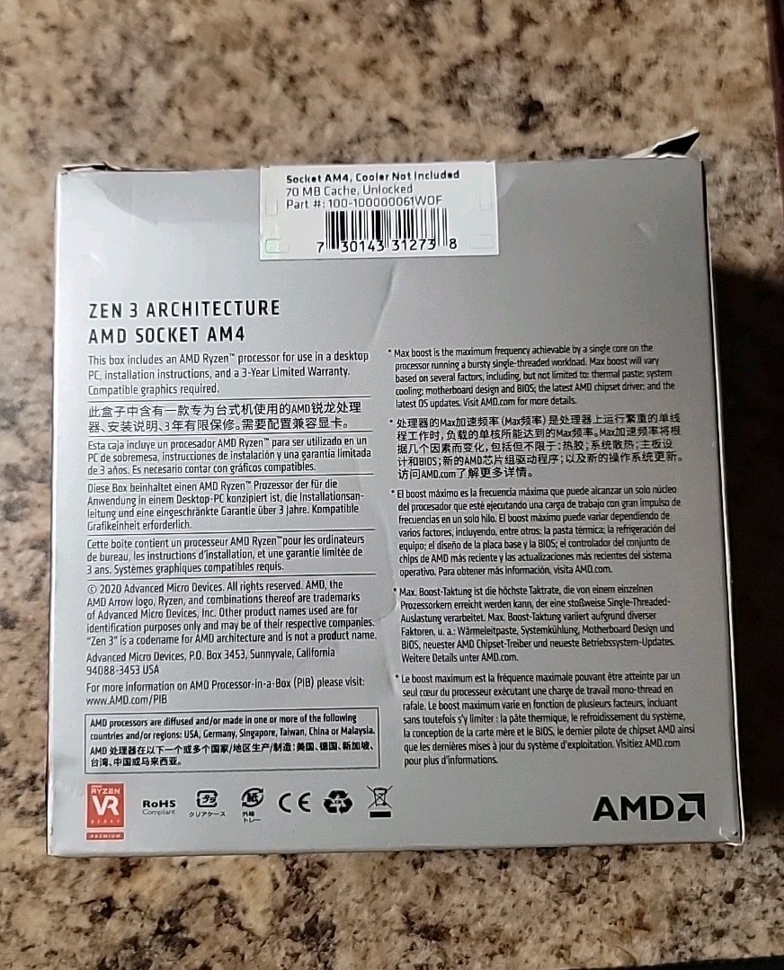 AMD Ryzen 9 5900X Desktop Processor (4.8GHz, 12 Cores, Socket AM4