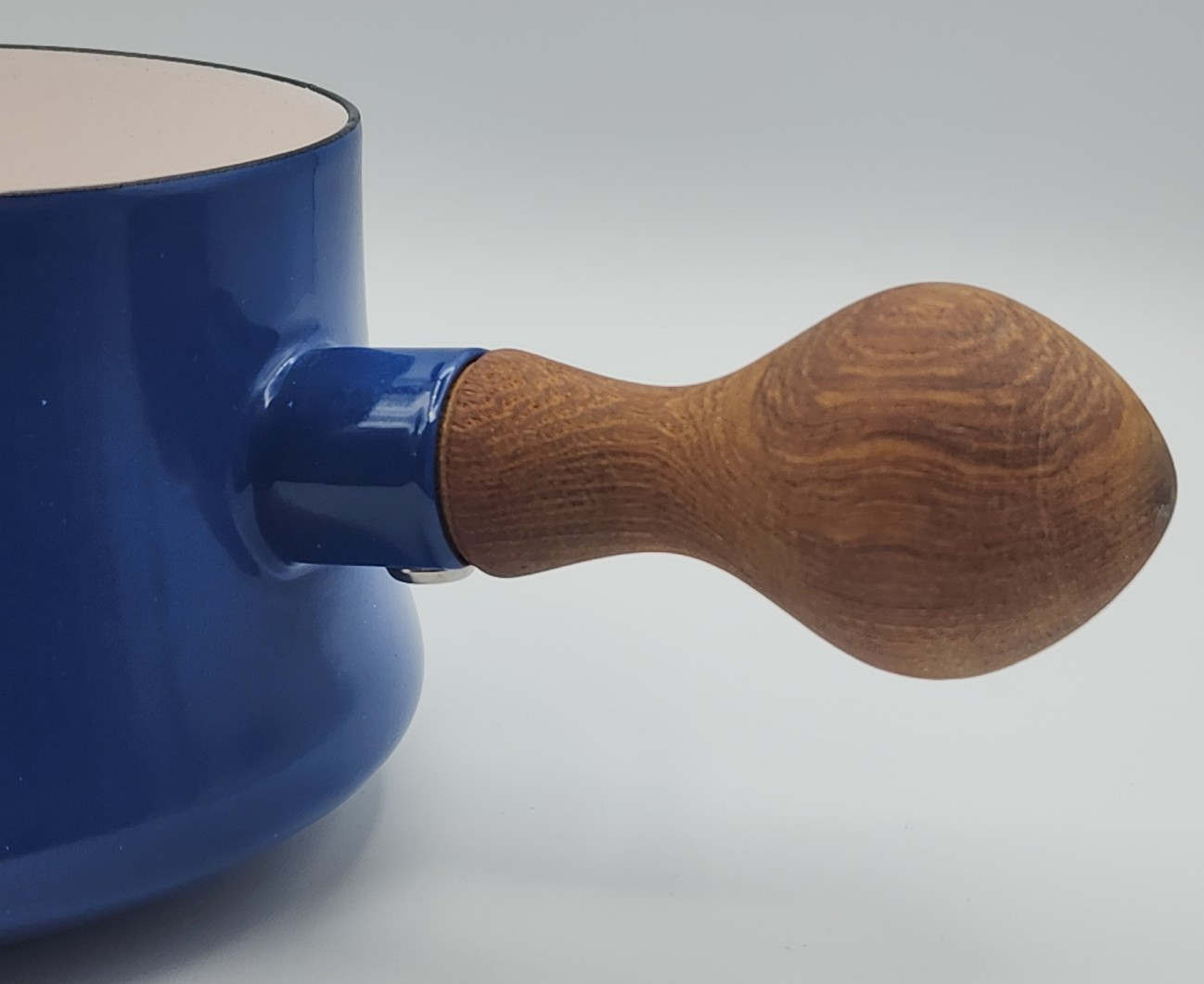 Dansk Kobenstyle Midnight Blue Butter Warmer 3 5/8" Tall Teak Handle