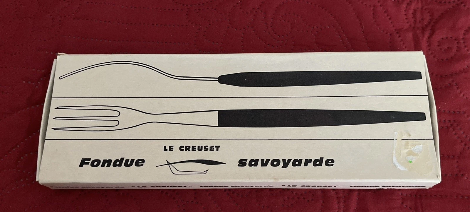 Vintage Le Creuset Fondue Savoyarde 3 Prong Set of 6 Fork Set Black Handle 70’s