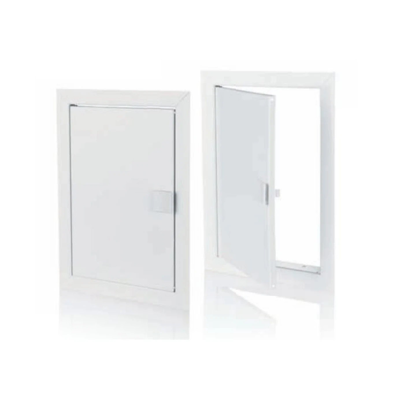 Inspection door metal white 150X150 with plastic DM15X15