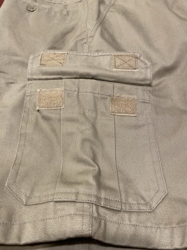 US POLO ASSOCIATION Uniform Shorts Boys Size 16 Tan Khaki Chino Flat Front - Picture 9 of 17