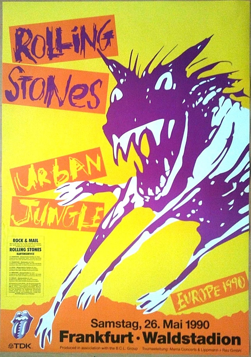 ROLLING  STONES  1990 FRANKFURT - orig. Concert Poster - Tour Poster - DIN A1 xx