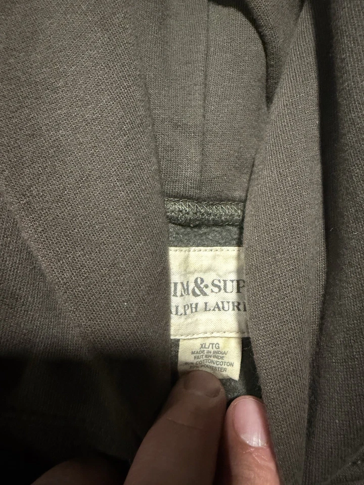 Denim & Supply Ralph Lauren Sudadera con Capucha Para Hombre XL Verde Camuflaje Bandera Americana Grunge Foto 3 de 4