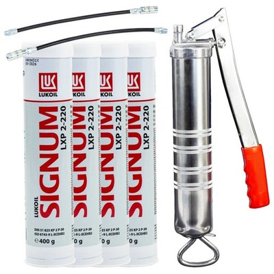 Lithium-Komplexfett Fett Lithium Lukoil LXP 2-220 4 X 400g + Fettpresse BockTec