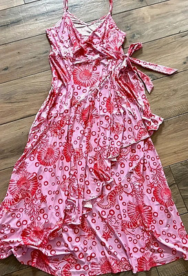 Italy Moda Maxikleid Trägerkleid rosa Maritim Hippie Boho Gr. 42 NEU NP 79,95  