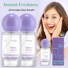 2PCS Oral Spray Mouth Freshener Fresh Long Lasting Minty Eliminates Bad Breath