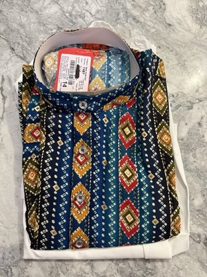 Boy s Long Sleeve Indian Ethnic Kurta Shirt Knee Length Kaftan Tunic Dress