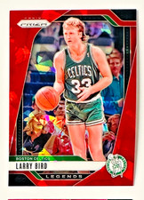 2024-25 Panini Prizm Larry Bird RED Cracked Ice Prizm Card #299 Celtics Legend!
