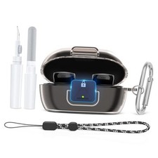 Secure Lock Case for New Bose QuietComfort Earbuds Case 2024 , Clear Clear Gray