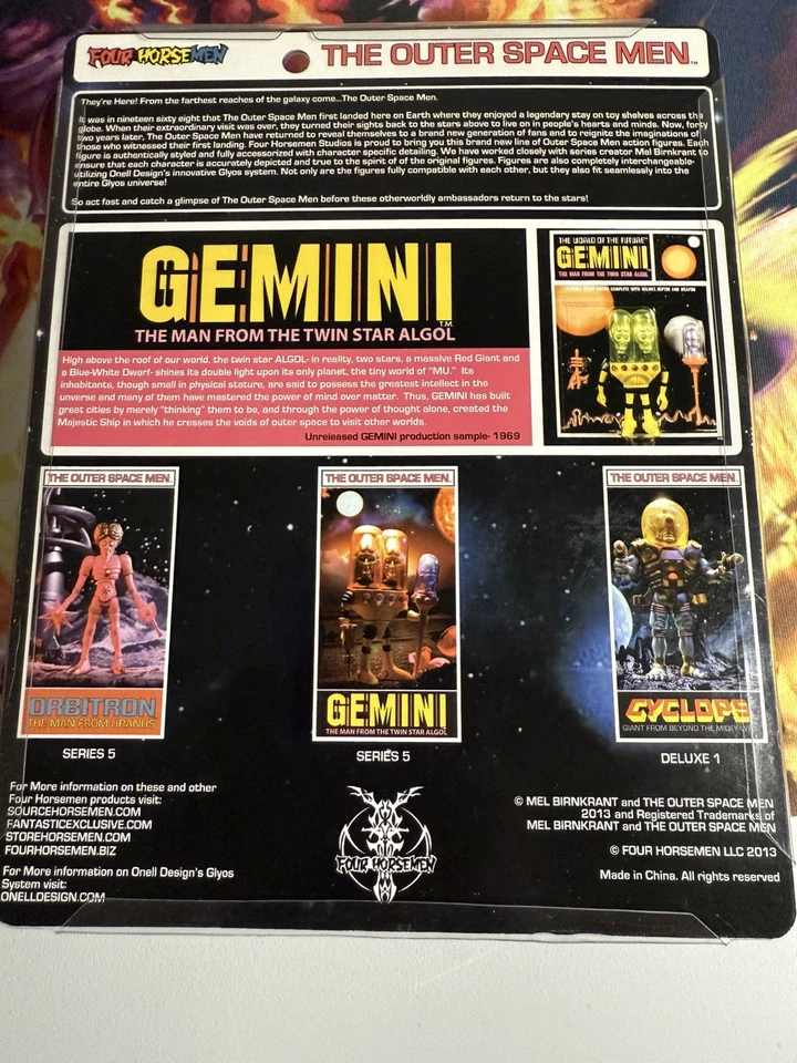 2013 THE SIDERAL SPACE MEN GEMINI THE MAN FROM THE TWIN STAR ALGOL - Imagem 2 de 2