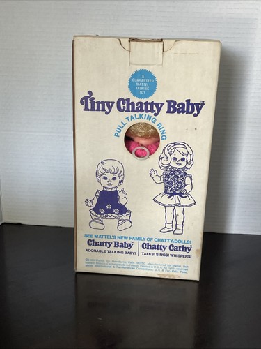 Vintage Tiny Chatty Baby 11” Pink Doll Girl Original Box NRFB She Talks! - Picture 9 of 12