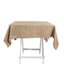 54x54" Natural Square Faux Burlap Tablecloth Wedding Party Decorations