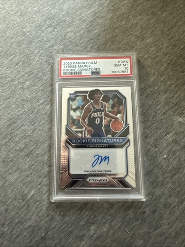 2020-21 Panini Prizm - Rookie Signatures Tyrese Maxey #RS-TMX (AU, RC)