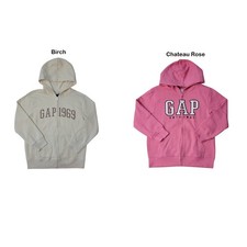 Gap Kids Boys Full Zip Embroidery Comfortable Warm Fleece Hoodie