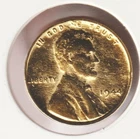 Rare Old 1944 US Lincoln 24k Gold Plated Cent Wheat Penny Collection Coin USA