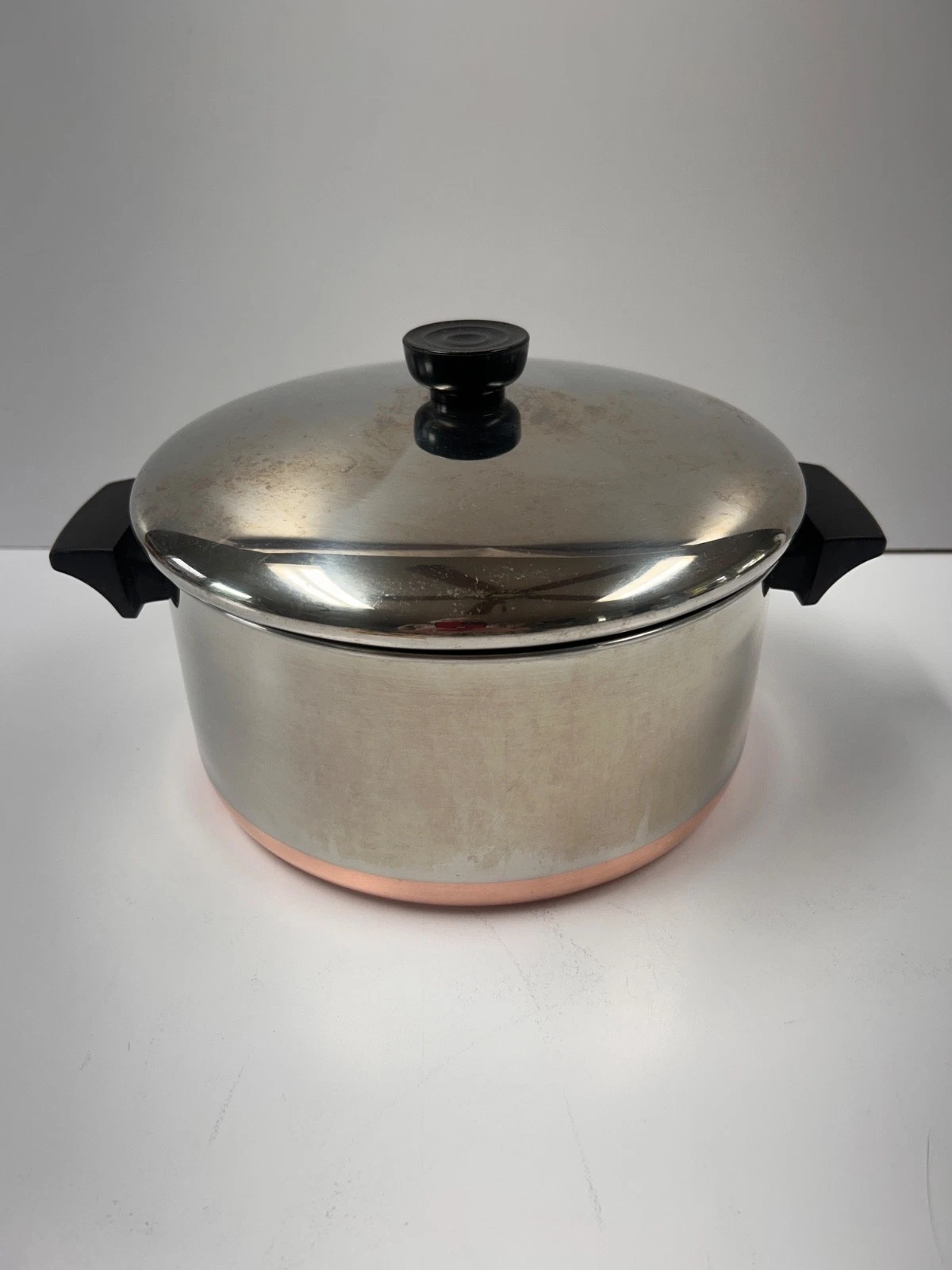 Vintage Revere Ware 4.5 Qt Quart Stockpot Pot w/ Lid Clinton ILL USA 98e