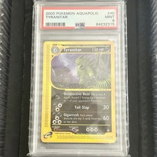 2003 Pokemon Aquapolis Tyranitar 40/147 Non-Holo Rare PSA 9 on eBay