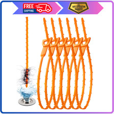 25 Inch Sink Snake Drain Clog Remover Tool,6 Pack Drain Cleaner Hair Clog Rem...