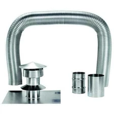 Chimney Liner Kit 4 Inch 25 Ft Aluminum Gas Vent Pipe Natural Gas Flue