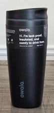 Owala SmoothSip 20oz Insulated Stainless Steel Coffee Tumbler Black