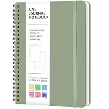 A5 Lined Spiral Journal Notebook, 146 Pages Hardcover Notebook with 100 GSM T...