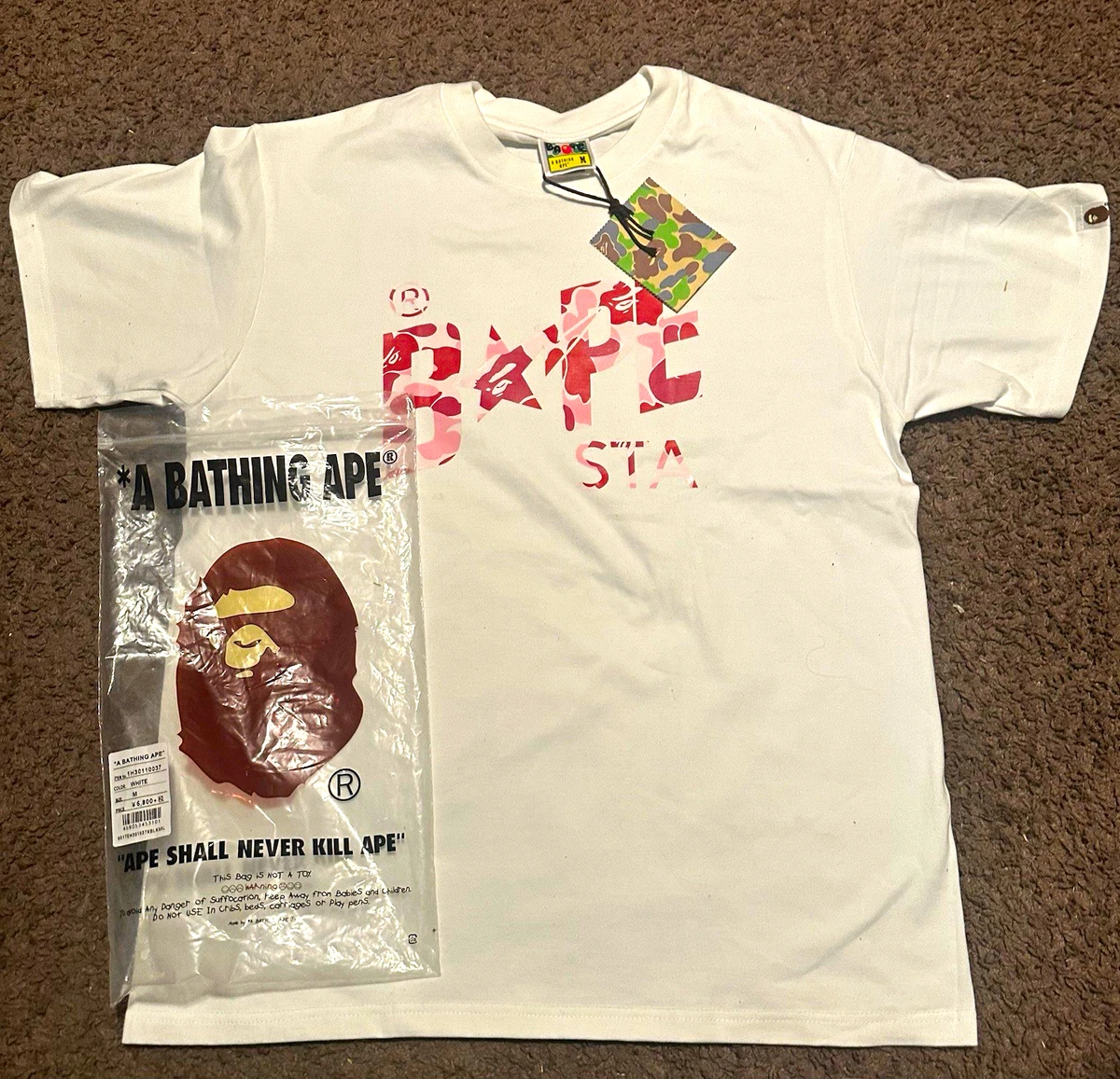 A Bathing Ape White T-Shirts for Men for sale | eBay