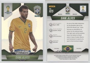 2014 Panini Prizm World Cup Silver Prizm Daniel Alves Dani Alves #105