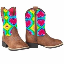 M&F Western Twister Abigale Childrens Tye Dye Boots - Size 2